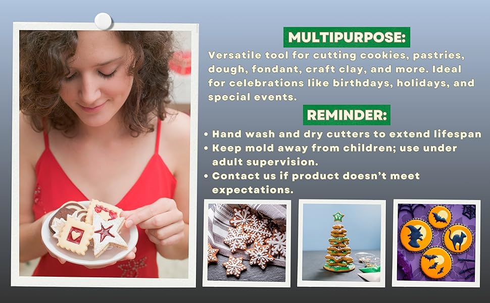 Crescent Moon Cookie Cutter Set - 5 inch, 4 inch, 3 inch, 2 inch - 4 Piece New Moon Cookie Cutters Shapes Molds - Stainless Steel