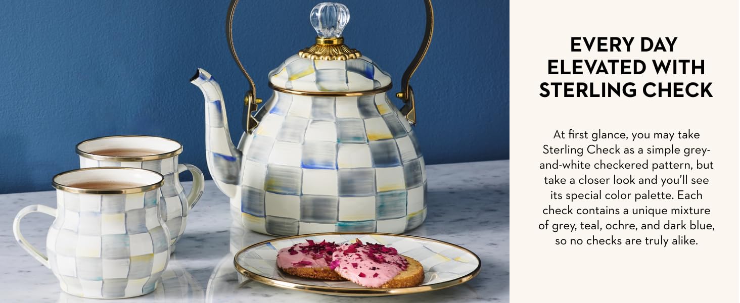 MACKENZIE-CHILDS Tempered Glass Cutting Board, Large Countertop Cutting Board, Black-and-White Courtly Check, Set of 2