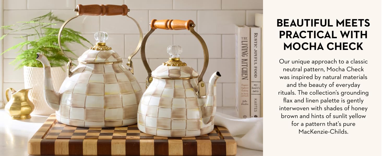 MACKENZIE-CHILDS Tempered Glass Cutting Board, Large Countertop Cutting Board, Black-and-White Courtly Check, Set of 2