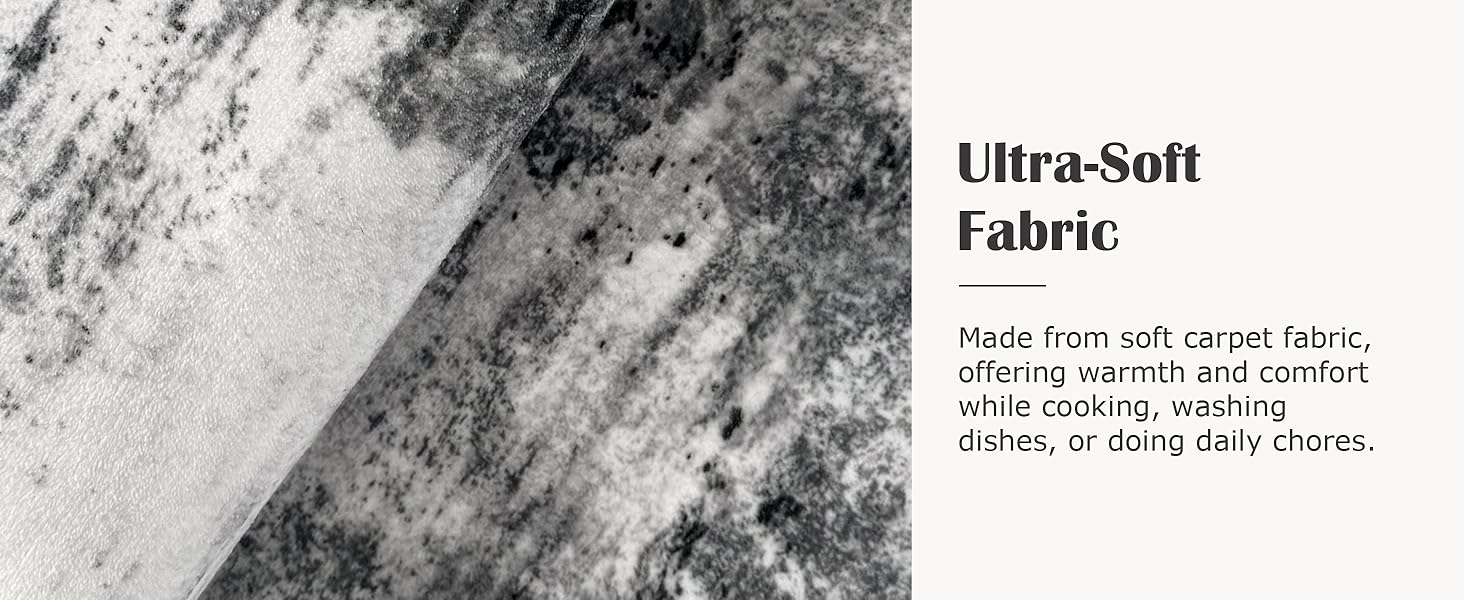 Tritard Upgrade Non Slip Kitchen Rugs Sets of 3 Washable Kitchen Mats for Floor Abstract Kitchen Runner Rug Ultra Soft Floor Mat Set Kitchen Carpet Rugs for Hallway, Laundry, Entryway, Office, Grey