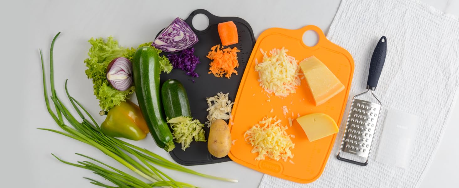 Deiss PRO Coarse Grater & Hand Held Cheese Grater - Sharp Stainless Steel Blades, Non-Slip Handle, Small Cheese Grater for Kitchen, Shredder, Dishwasher Safe