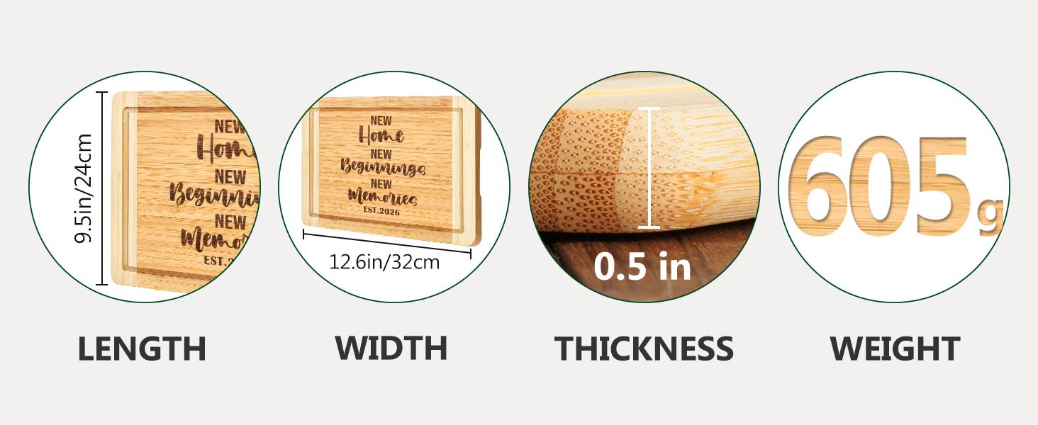 House Warming Gifts New Home 2026, Engraved Cutting Board New Home Gift Ideas, Housewarming Gifts for Women Men Couple New Homeowner Closing New Apartment Essentials