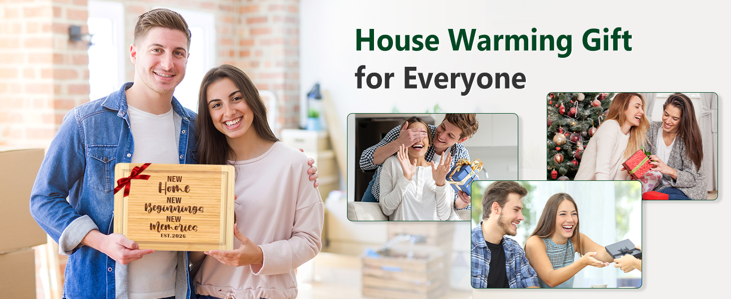 House Warming Gifts New Home 2026, Engraved Cutting Board New Home Gift Ideas, Housewarming Gifts for Women Men Couple New Homeowner Closing New Apartment Essentials