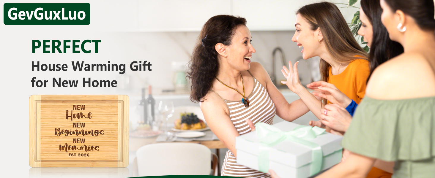 House Warming Gifts New Home 2026, Engraved Cutting Board New Home Gift Ideas, Housewarming Gifts for Women Men Couple New Homeowner Closing New Apartment Essentials