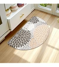 KIMODE Anti Fatigue Mats for Kitchen Floor Non Slip,Farmhouse Boho Floral Standing Kitchen Rugs Sets of 2,Comfort Cushioned Padded Ergonomic Carpet for Laundry Sink Office,Beige