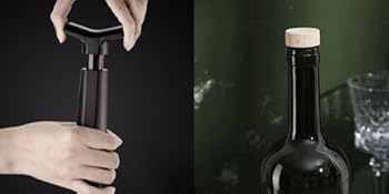 AIKARO - Electric Wine Saver Vacuum Pump with Bottle Stopper Automatic Wine Preserver, Battery Operated