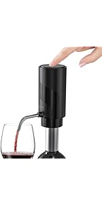 AIKARO - Electric Wine Saver Vacuum Pump with Bottle Stopper Automatic Wine Preserver, Battery Operated