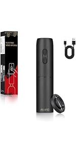 AIKARO - Electric Wine Saver Vacuum Pump with Bottle Stopper Automatic Wine Preserver, Battery Operated