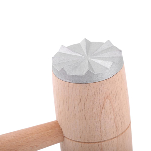 Wood Meat Hammer Double Sided Mallet Tenderizer for Steak Beef with Wooden Handle Practical Kitchen Tool Made from Wood with Aluminium Heads Ergonomically Designed Easy to Use