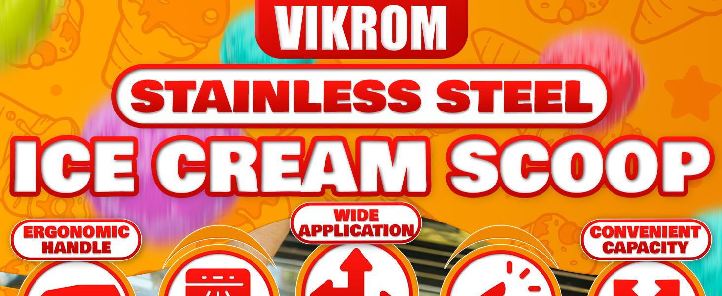 4 oz Ice Cream Scoop with Trigger – 8.74 x 2.75 Size, Ergonomic Handle, #8 Trigger Release Scoop for Ice Cream, Baking, Cookies and Desserts, Easy to Clean, Dishwasher-Safe