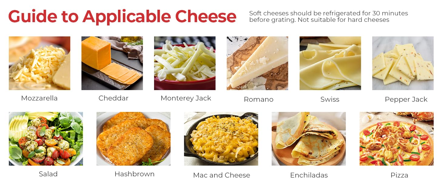 Electric Cheese Grater, Salad Maker With 6 Different Shapes of Blades, 250W Electric Slicer Shredder, Electric Salad Machine for Cheeses, Fruits, Vegetables