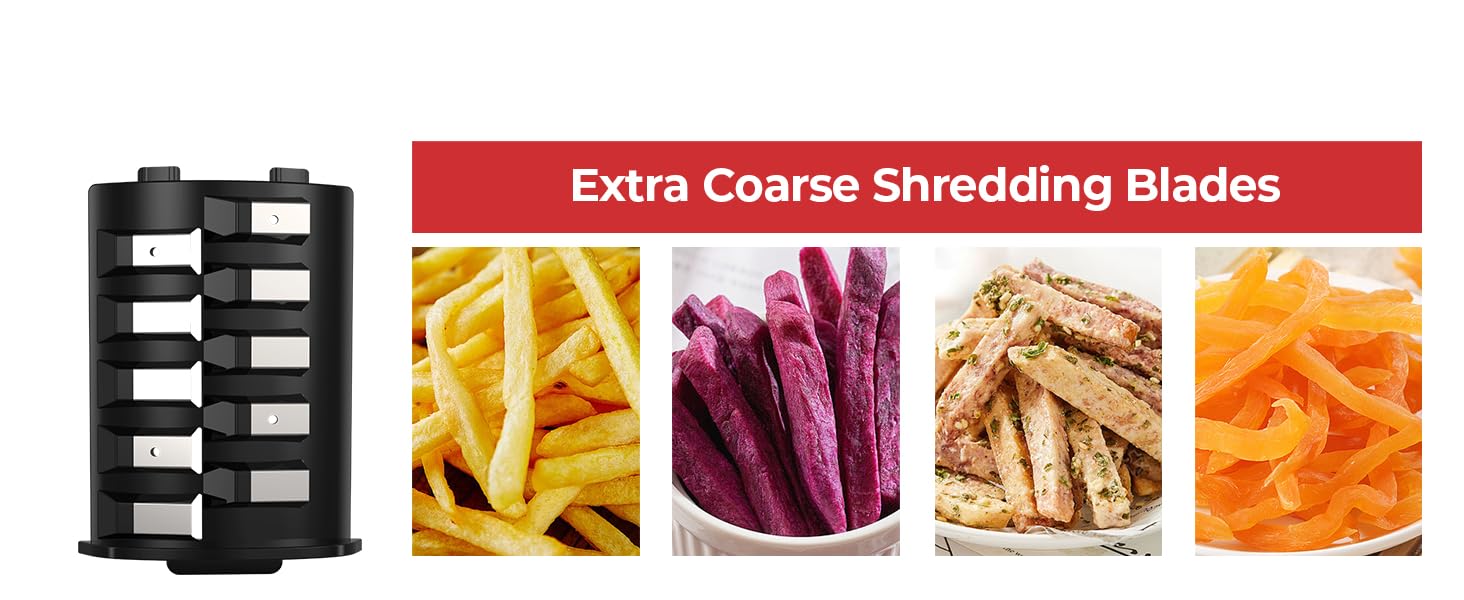 Electric Cheese Grater, Salad Maker With 6 Different Shapes of Blades, 250W Electric Slicer Shredder, Electric Salad Machine for Cheeses, Fruits, Vegetables