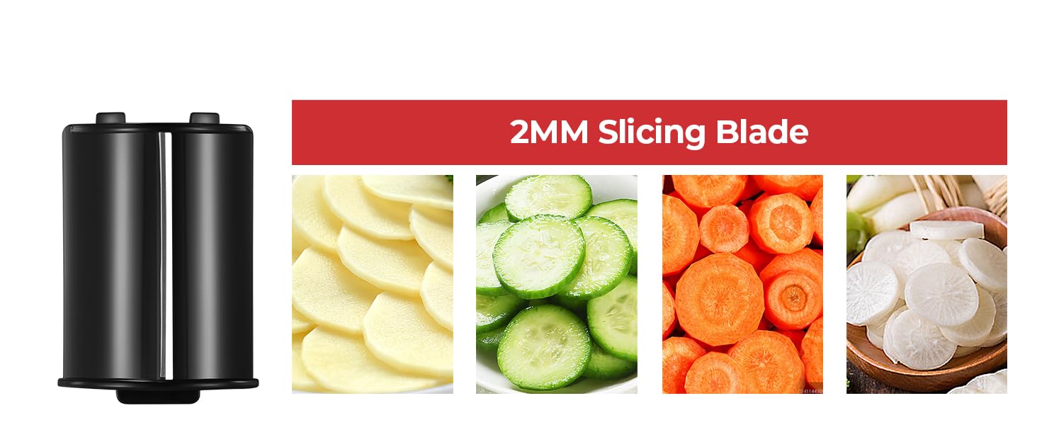 Electric Cheese Grater, Salad Maker With 6 Different Shapes of Blades, 250W Electric Slicer Shredder, Electric Salad Machine for Cheeses, Fruits, Vegetables