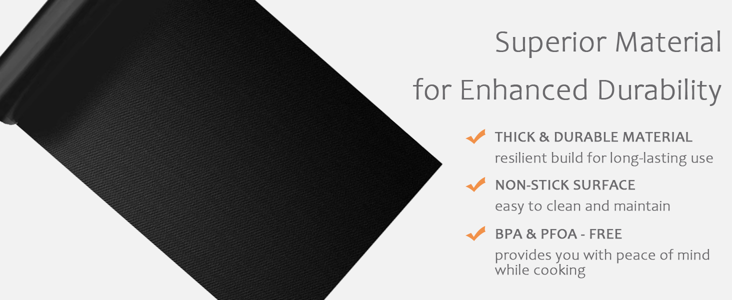 Oven Liners for Bottom of Oven - 5 Pack Large Heavy Duty Mats, 17”x25” Non-Stick Reusable Liner for Electric, Gas, Toaster Ovens, Grills - Kitchen Accessory to Keep Oven Clean (5, Black)