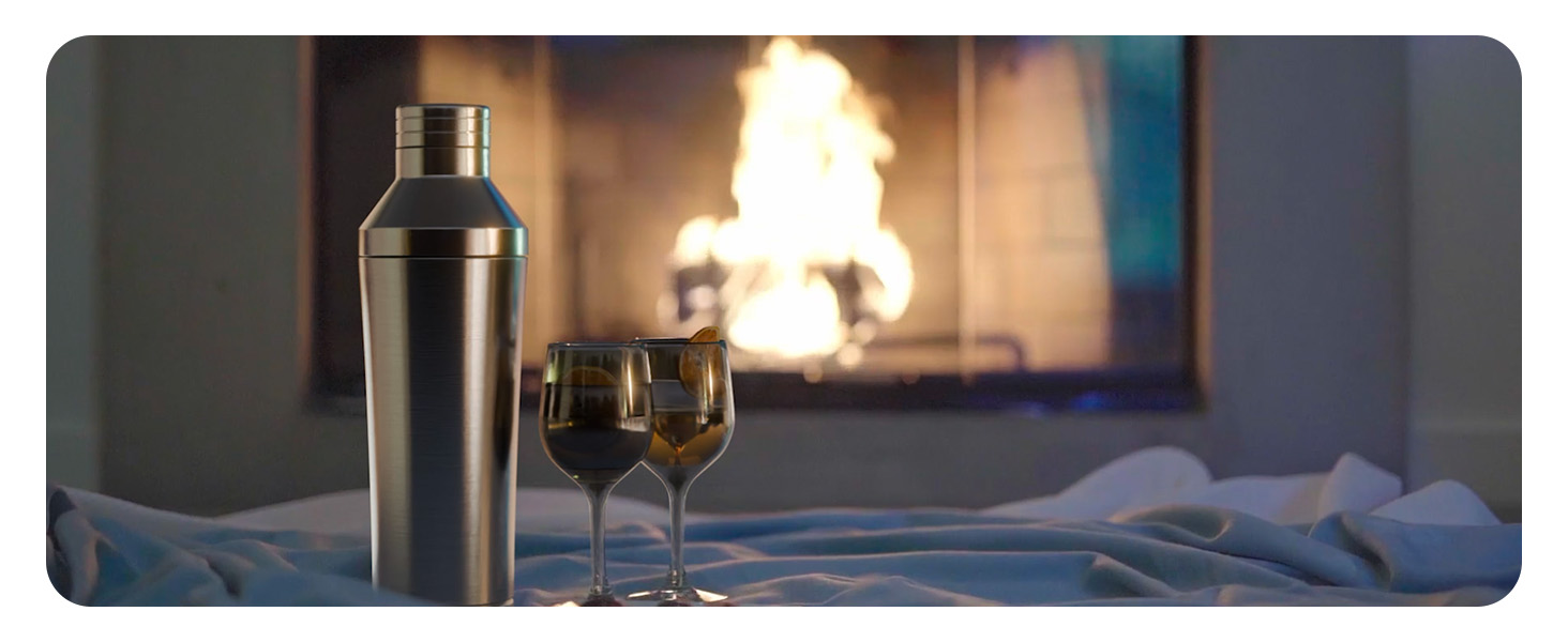 BARE BARREL Insulated Cocktail Shaker Set | Double Wall Stainless Steel | Martini Shaker for Home Bar Bartending | Built-in Drink Measure System & Strainer, Travel Bag, Recipes | Gift Set (Matt Black)