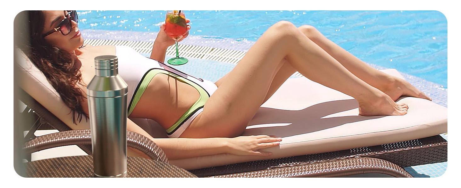 BARE BARREL Insulated Cocktail Shaker Set | Double Wall Stainless Steel | Martini Shaker for Home Bar Bartending | Built-in Drink Measure System & Strainer, Travel Bag, Recipes | Gift Set (Matt Black)