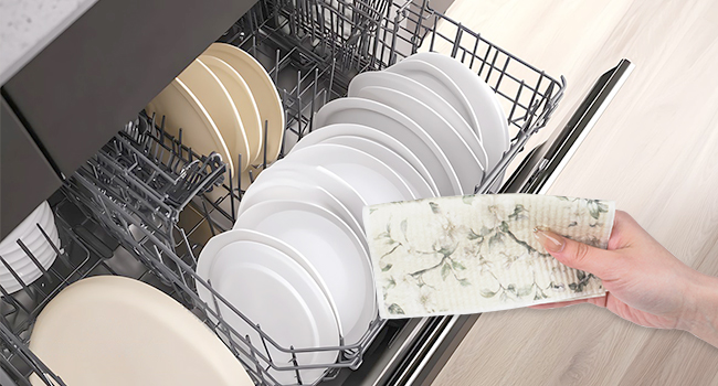 YoulerTex Swedish Dishcloths Dish Towels Set: 6 Packs Cellulose Sponge Cloths Reusable Cleaning Cloths for Kitchen Absorbent Reusable Paper Towels Dish Cloth Non-Scratch No Odor (Flower)