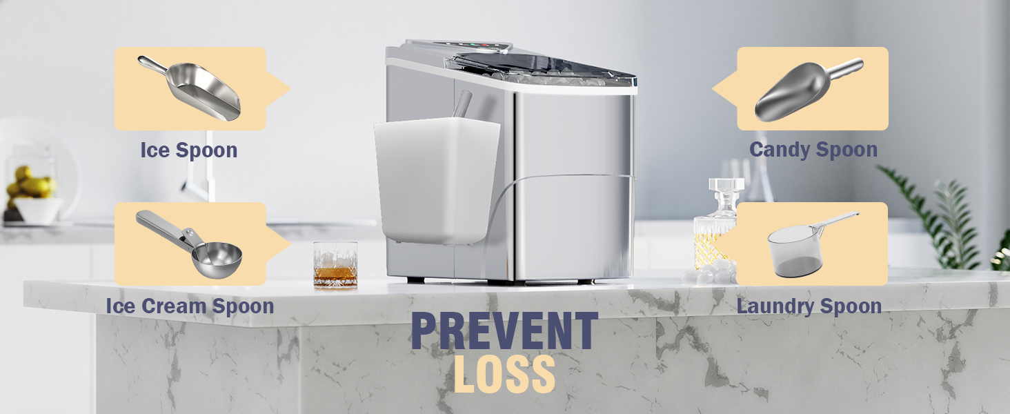 Ice Scoop Holder for Ice Machine& Freezer, Large Magnetic Scoop Holder Fits Countertop Ice Makers, Ice Cream Scoops, Kitchen Food Scoops, L 5.5'' x W 3.54'' x H 5.9''