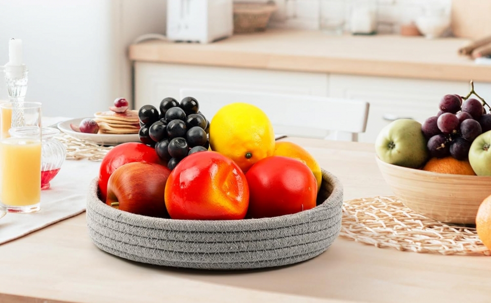 TIAMECH 9 Inch Trivets for Hot Dishes, Hot Pots and Pans - Set 5 Pcs Heat Resistant Large Thicken Trivets & Hot Pads for Countertops with Storage Basket