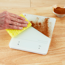 KitchenAid KQ914WH Glass Surface 11 Pound Capacity Digital Kitchen and Food Scale, Scale for Food Ounces and Grams, Dry and Liquid Ingredients, White