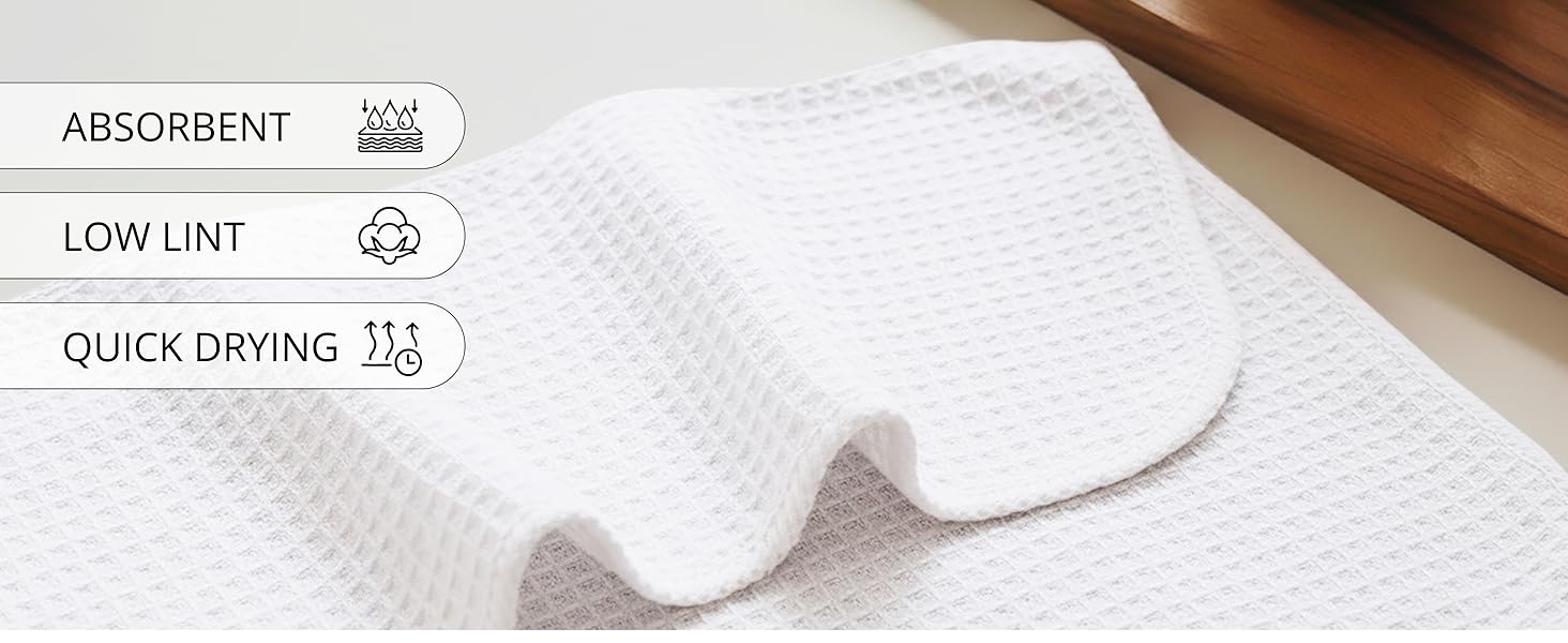 PurpleEssences Dish Cloths and Dish Rags - 8 Pack Waffle Weave Solid Kitchen Dish Wash Cloths, 100% Cotton, 12x12 Inches, Ultra Soft Absorbent Quick Drying - Spring Easter Summer - Beige