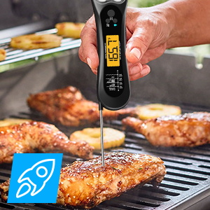 Meat Thermometer Digital, Instant Read Meat Thermometer for Grill and Cooking, with Bottle Opener, Backlight & Calibration Food Thermometer, Kitchen Gadgets for BBQ, Turkey, Candy, Liquids