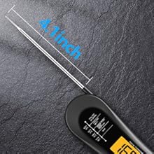 Meat Thermometer Digital, Instant Read Meat Thermometer for Grill and Cooking, with Bottle Opener, Backlight & Calibration Food Thermometer, Kitchen Gadgets for BBQ, Turkey, Candy, Liquids