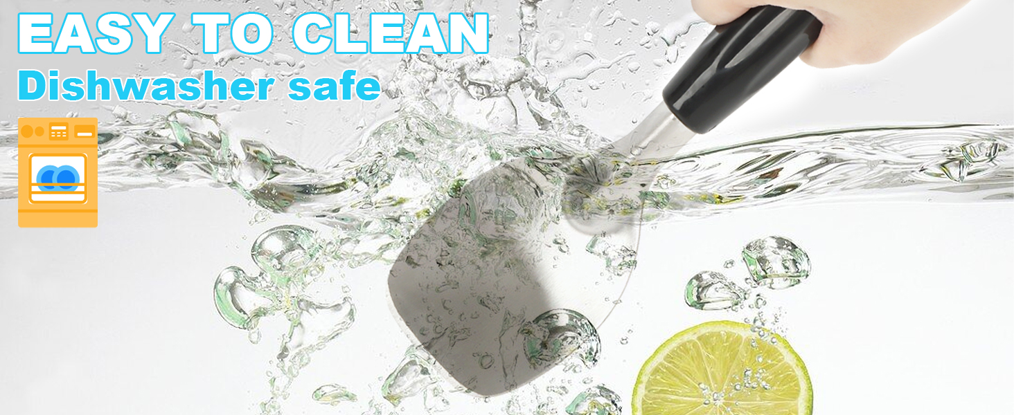 KAYCROWN Stainless Steel Ice Cream Spade with Non-Slip Handle, Heavy Duty Ice Cream Spade Scoop for Hard or Creamy Ice Cream, Durable Bend Proof Flat Ice Cream Paddle, Easy Scooping & Dishwasher Safe