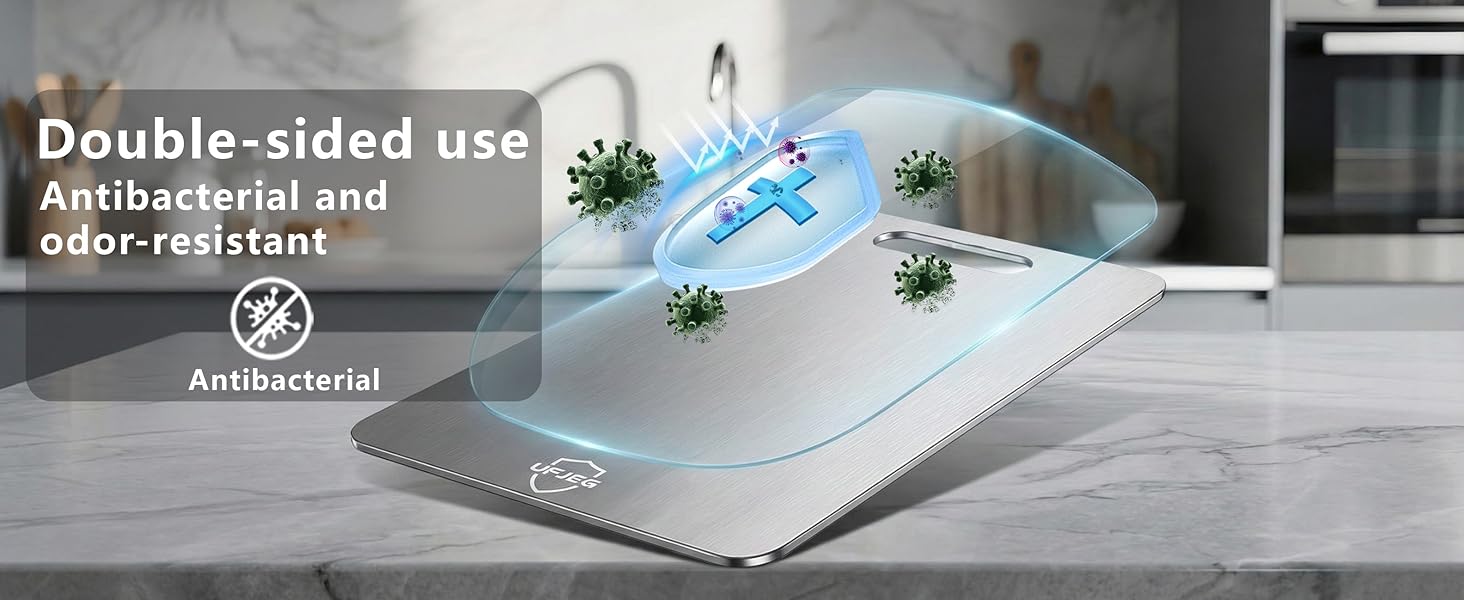 Titanium Cutting Board, 3 PCS Titanium Cutting Boards for Kitchen, Non Toxic, Double-Sided Food Grade Chopping Board for Outdoor Camping(15.6" x 11", 13" x 9.3", 11.8" x 7.8")