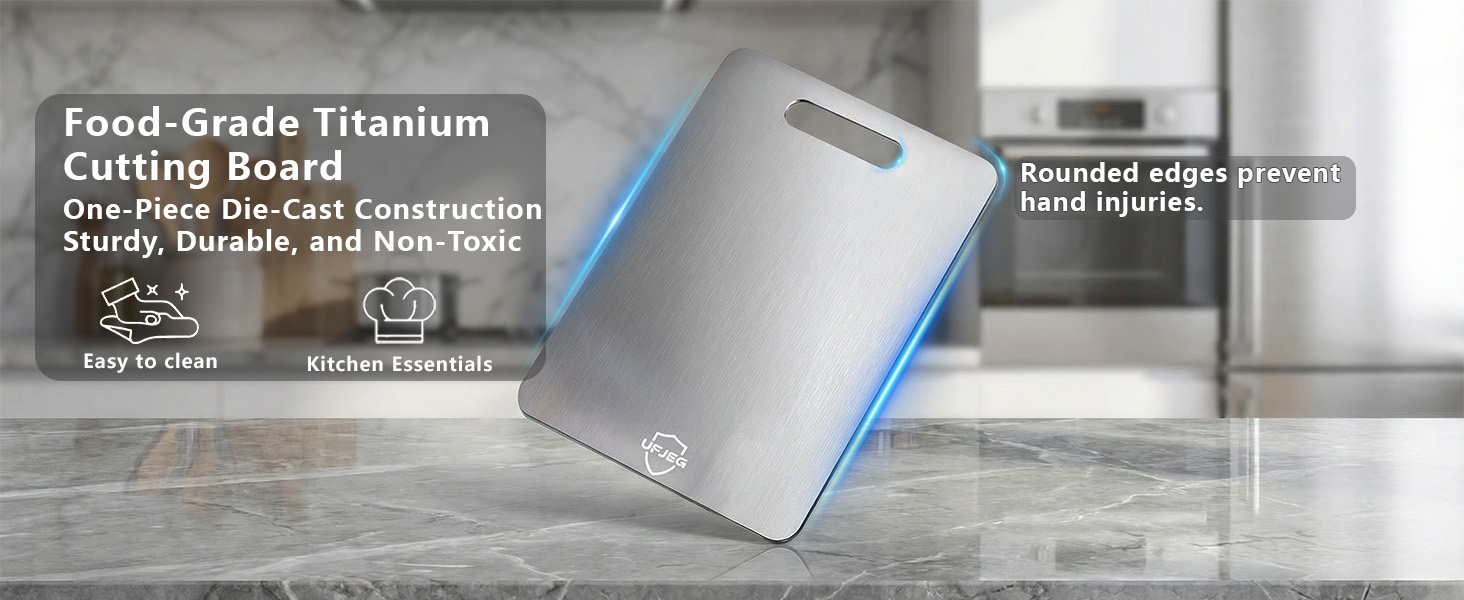 Titanium Cutting Board, 3 PCS Titanium Cutting Boards for Kitchen, Non Toxic, Double-Sided Food Grade Chopping Board for Outdoor Camping(15.6" x 11", 13" x 9.3", 11.8" x 7.8")