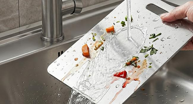 Titanium Cutting Board, 3 PCS Titanium Cutting Boards for Kitchen, Non Toxic, Double-Sided Food Grade Chopping Board for Outdoor Camping(15.6" x 11", 13" x 9.3", 11.8" x 7.8")