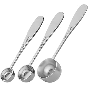 2PCS 1tbsp(3tsp, 15 ml) Single Measuring Spoon, Stainless Steel Individual Teaspoon, Metal Measure Scoop with Gift Box