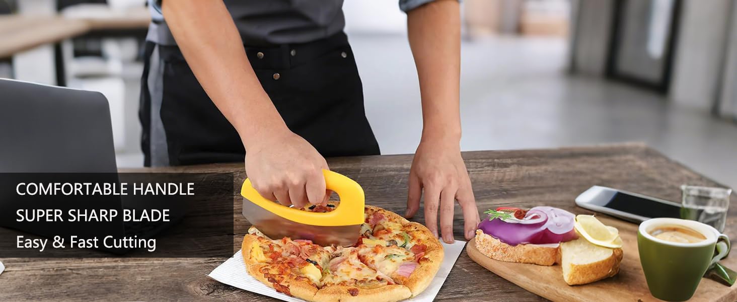 Pizza Cutter – Stainless Steel Pizza Slicer with Blade Cover, Sharp & Ergonomic Kitchen Tool for Slices – Classic Pizza Knife for Pizza Lovers & Home Chefs​​