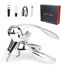 Wine Opener, Rabbit Corkscrew with Elegant Wooden Box, Premium 9-Piece Set, Includes Wine Stopper, Foil Cutter, Aerator, Quick and Easy Cork Extraction for Wine Lovers, Bronze