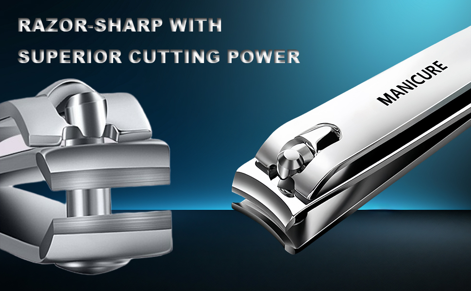 Heavy-Duty 4 PCS Nail Clippers Set with Case,Sharp High-Carbon Steel Blades for Hard Nails,Portable Grooming Tool for Men & Women,Great Christmas Gift,Stocking Stuffers Idea