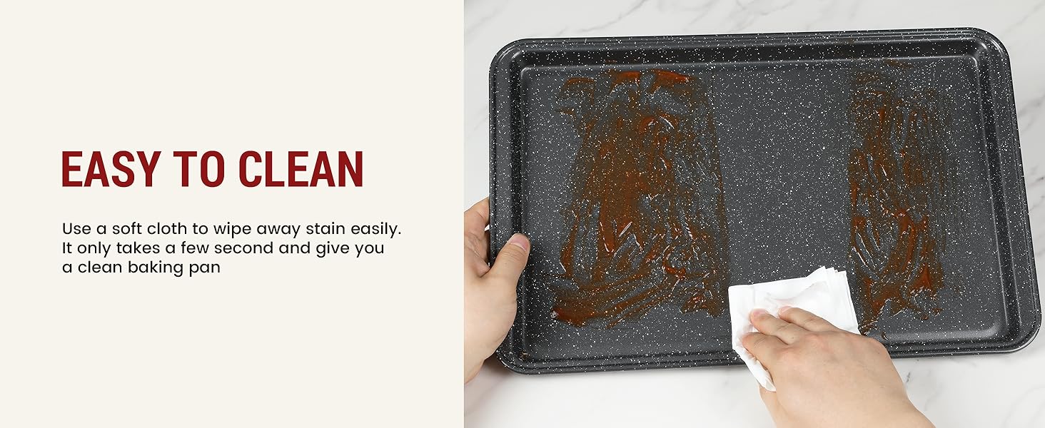 10-Piece Baking Pans Set, Bakeware Sets Nonstick, Baking Set for Oven Cooking, Stackable Carbon Steel Set Include Cookie Sheets, Muffin Pan, Cake Pan, Pizza Pan, Loaf Pan, Roasting Pan, Black