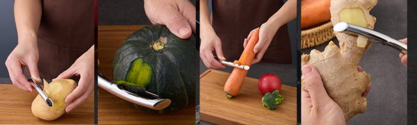 Straight Stainless Steel Vegetable & Fruit Peeler – Ultra-Sharp Blade, Comfortable Handle, Easy to Clean Kitchen Peeler