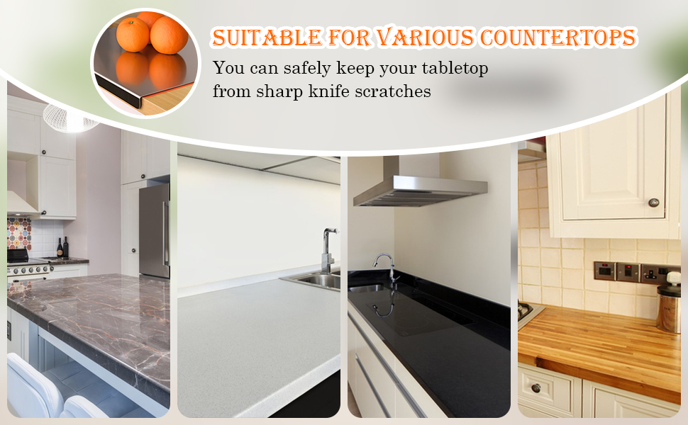 HUAKENER Large Stainless Steel Cutting Boards for Kitchen, Cutting Board with Counter Lip, Cutting Board with Silicone Mat for Meat, Fruits, Vegetables, Bread (15.7 x 11.8 Inch)