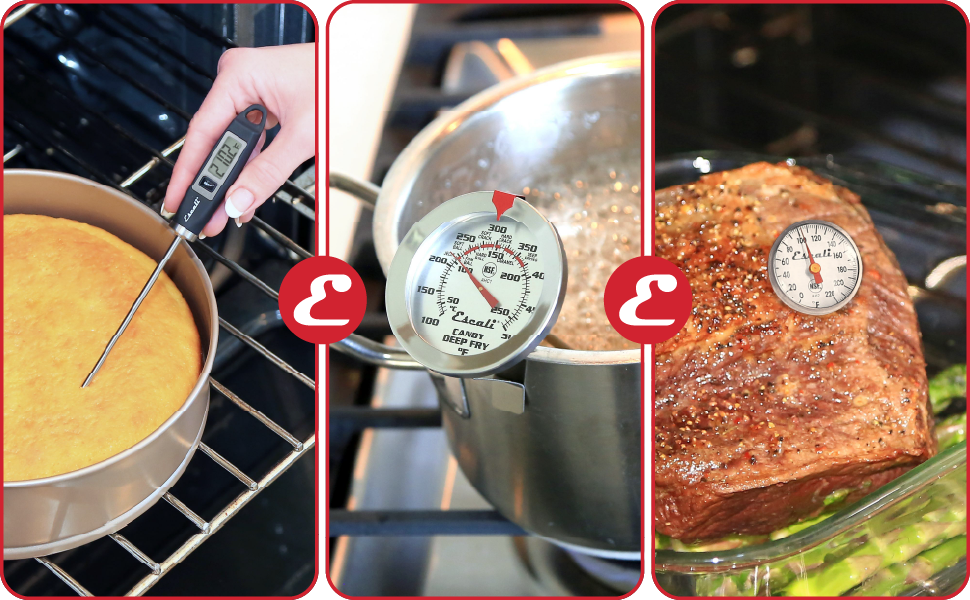 Escali Home Thermometer Set, Includes Gourmet Digital, Candy, and Instant-Read Meat Thermometers