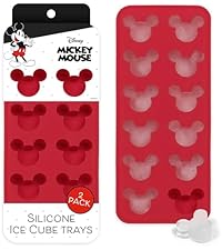 Disney Oven Mitts 2-Pack - 5.5” x 7.5” Heat-Resistant Mini Oven Mitts with Non-Slip Printed Silicone Disney Silhouettes - Pot Holders for Kitchen - Mickey & Minnie, Stitch, Winnie the Pooh