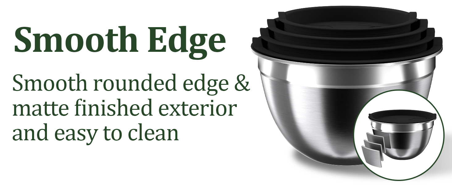 Mixing Bowls with Lids Set, 16PCS Stainless Steel Mixing Bowls,Nesting Storage Bowls for Kitchen with Mixing Bowl, Colander, Strainer & Grater, Metal Salad Bowl for Kitchen Gadgets, Black