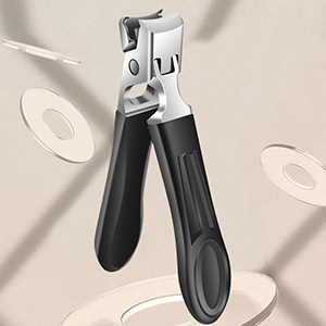 Nail Clippers for Seniors, Wide Jaw Fingernail Clippers and Angled Head Toenail Clippers for Thick Nail, Professional German Nail Clippers for Men, Women & Pregnant (Black 2)