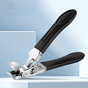 Nail Clippers for Seniors, Wide Jaw Fingernail Clippers and Angled Head Toenail Clippers for Thick Nail, Professional German Nail Clippers for Men, Women & Pregnant (Black 2)