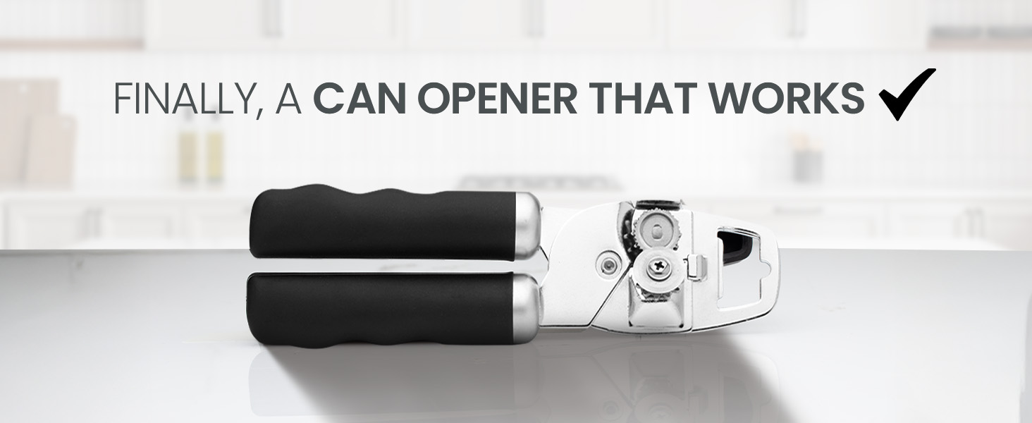 Zulay Kitchen Heavy Duty Stainless Steel Can Opener Manual with Bottle Opener - Rust Proof Manual Can Opener With Turn Knob & Comfy Soft Grip Handles - Artichoke Green