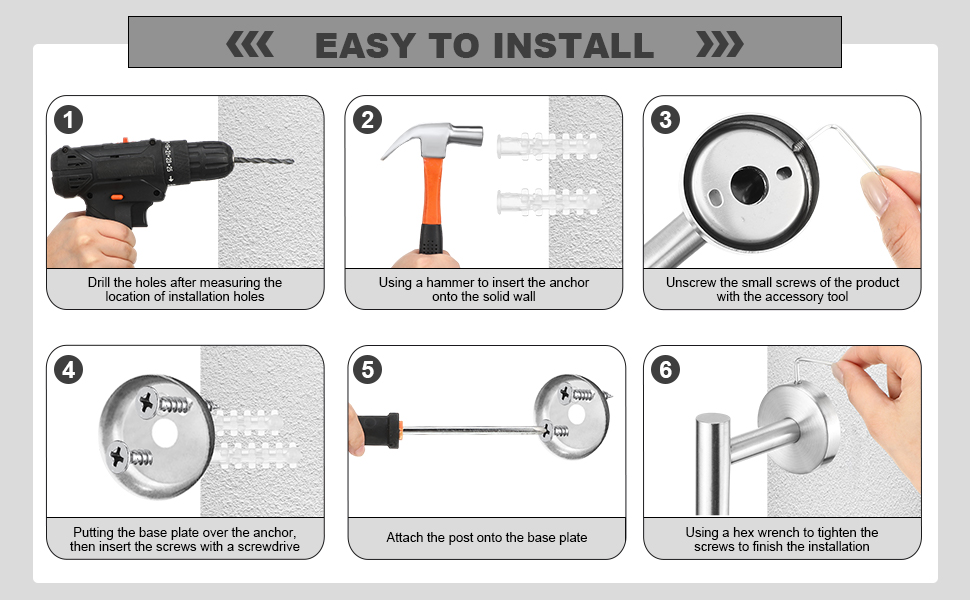 Blulu 30 Pcs Bathroom Hardware Set, Stainless Steel Towel Bar Set Includes 16 Inch Towel Bar, Hook, Ring, Toilet Paper Holder Wall Mounted Bathroom Accessories (Brushed Nickel)