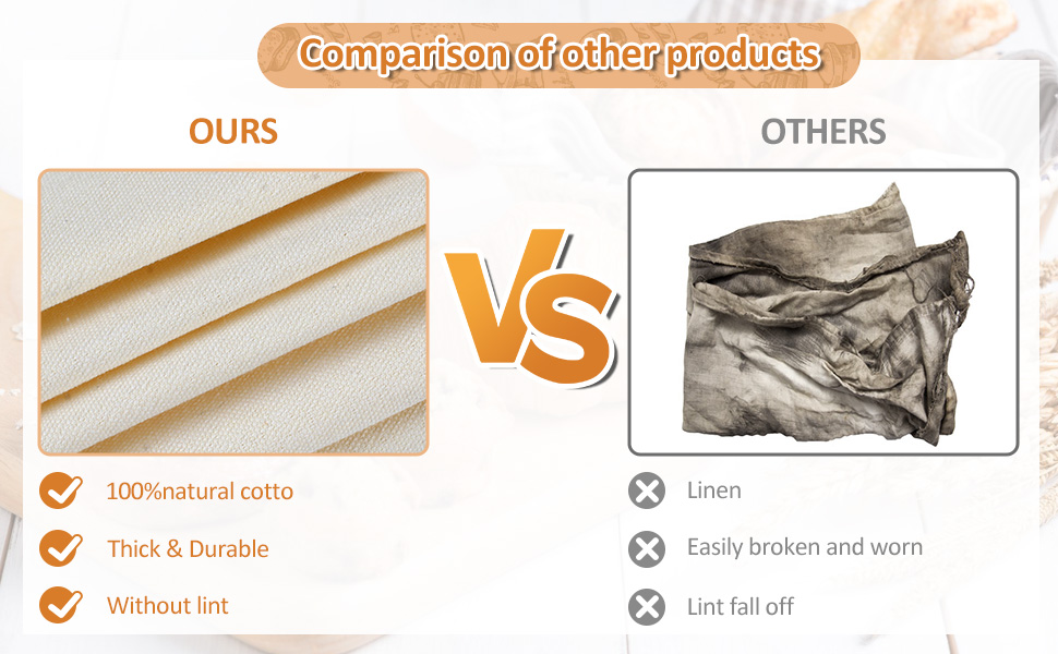 4PCS Tea Towels for Baking Sourdough, 14x18.8 Inch Reusable Thick Bread Towels for Proofing, Bread Cloth for Baguettes, Pastry, Loaves