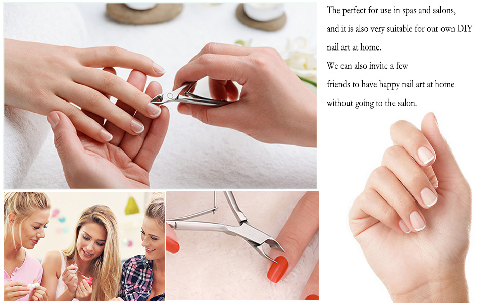 5 Packs Cuticle Trimmer, Cuticle Nippers Professional Stainless Steel Cuticle Cutter Clippers Cuticle Remover, Pedicure Manicure Tools for Fingernails and Toenails