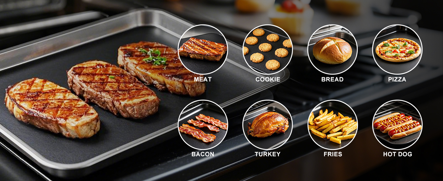 5 PCS Teflon Mats Oven Liner for Emeril Lagasse 26 QT French Door 360 Air Fryer, Reusable Air Fryer Liners for Emeril Lagasse Accessories