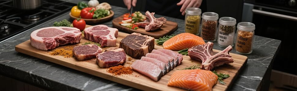 Meat Tenderizer Tool,Kitchen Cooking Tool Best For Tenderizing,48 Stainless Steel Ultra Sharp Needle Blades,Pork, Veal, BBQ,Chicken,Beef(Red)