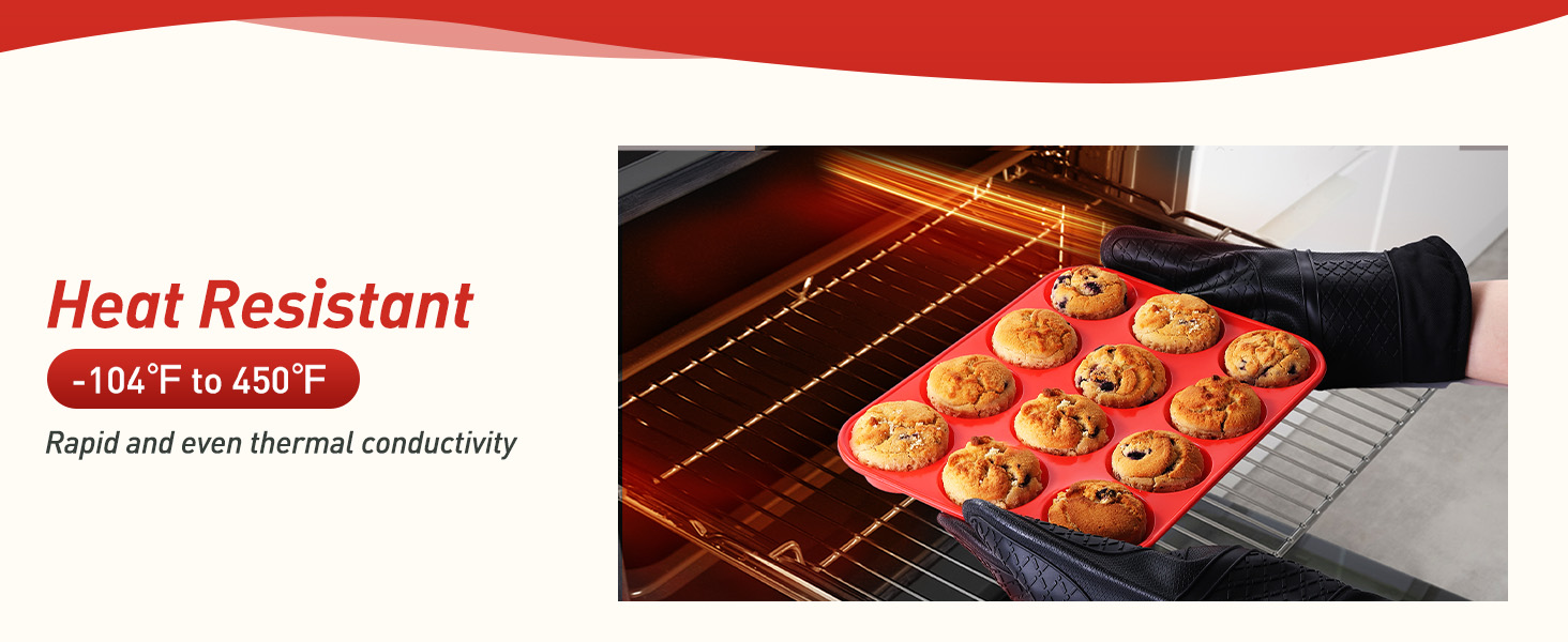 2 Pack 12 Cups Silicone Muffin Pan with Metal Reinforced Frame Regular Size Silicone Molds Cupcake Cake Baking Pans Cookie Baking Chocoflan Cupcake Mold Nonstick Muffin Tin Home Baking Supplies